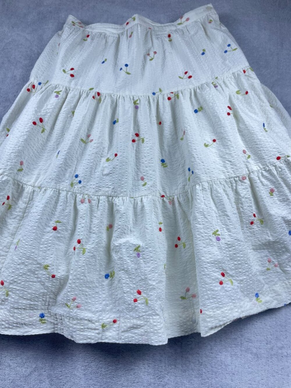 White Embroidered Skirt